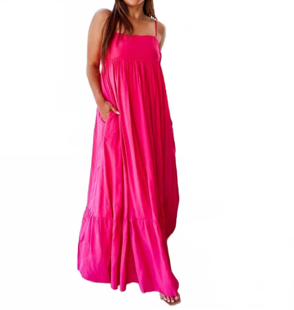 NEW 2.7 AUGUST APPAREL lemonade maxi dress in pink